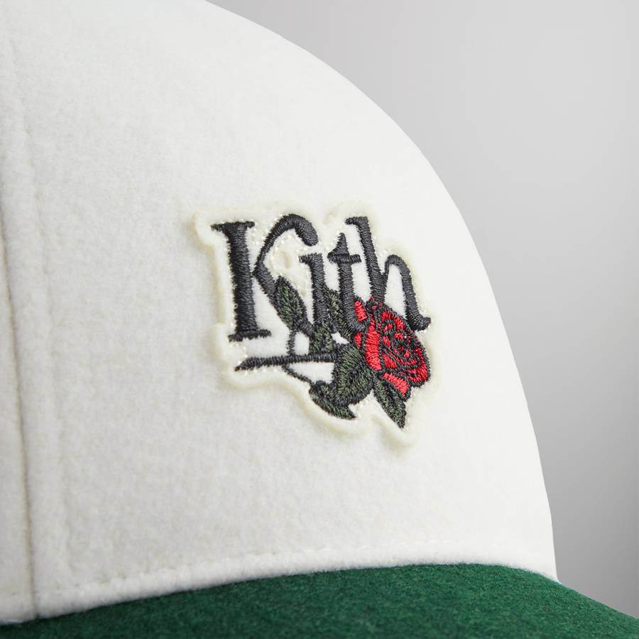 White / Green Men Kith Richards Wool Cricket Cap | 8397-VRGES