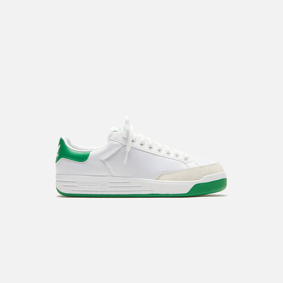 White / Green Men Kith adidas Rod Laver Sneakers | 3614-WLQZM