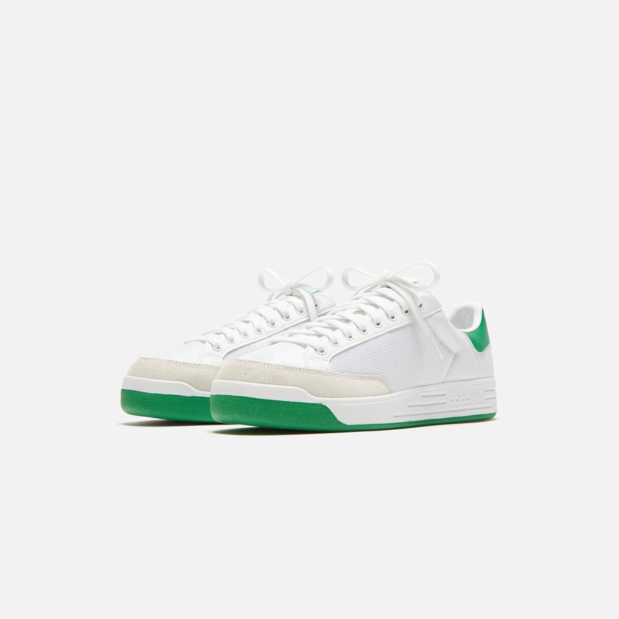 White / Green Men Kith adidas Rod Laver Sneakers | 3614-WLQZM