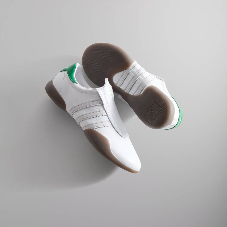 White / Green Women Kith Classics for adidas Originals WMNS Taekwondo Mei Sneakers | 7195-BAPLJ