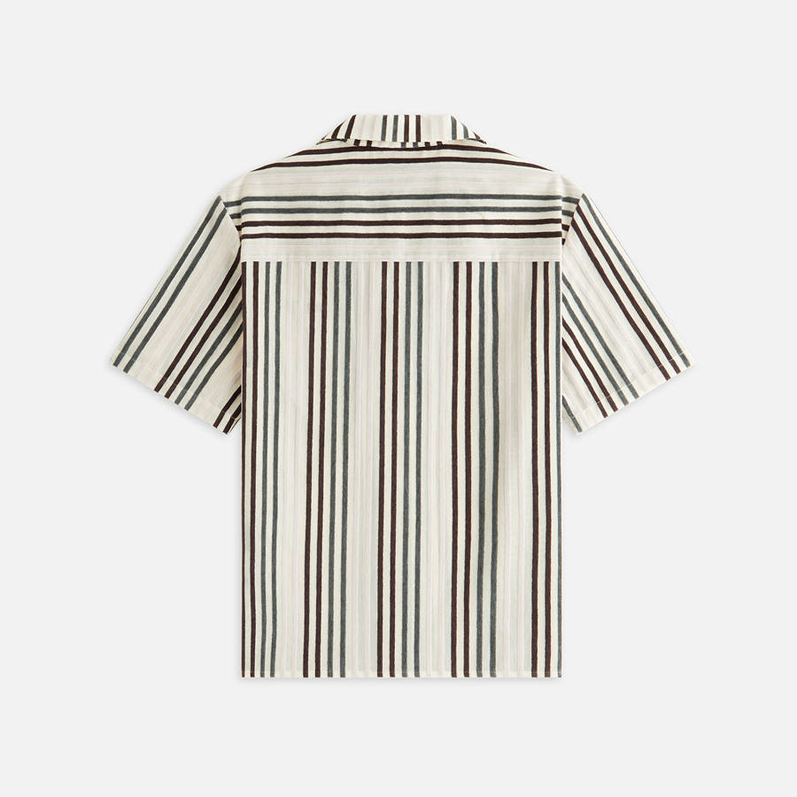 White / Green Women Kith Elena II Chenille Stripe Shirts | 9741-VTCNP