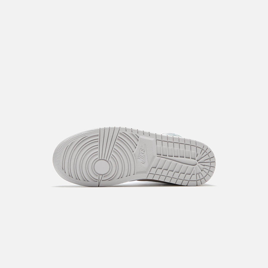 White / Green / Grey Men Kith Jordan Air Jordan 1 Mid SE Sneakers | 6583-XIDFC