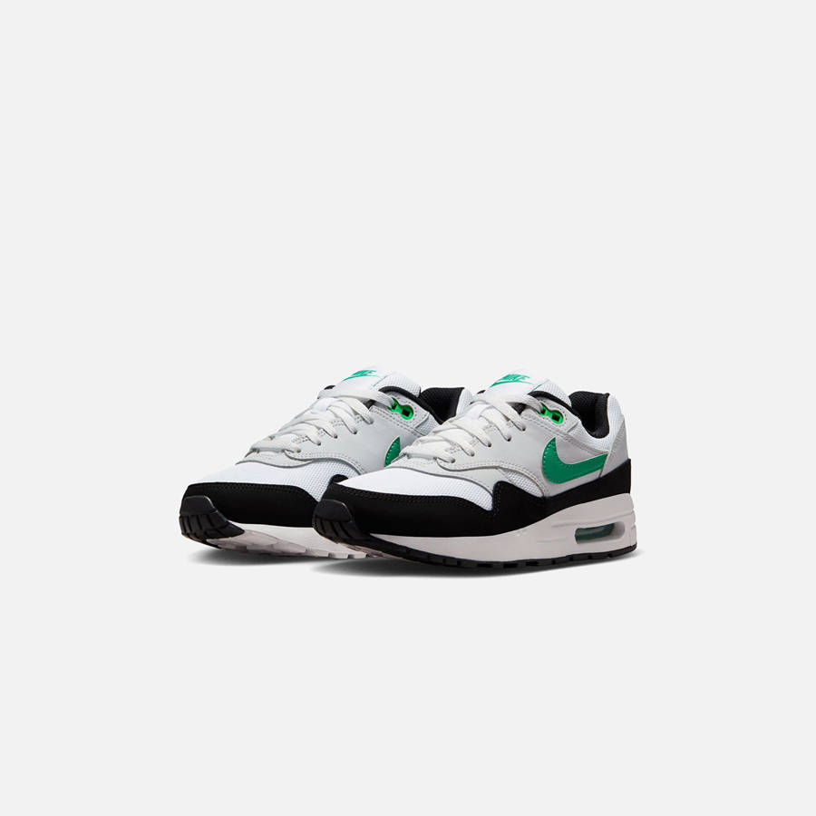 White / Green / Platinum / Black Kids' Kith Nike GS Air Max 1 Sneakers | 2945-JKMLD