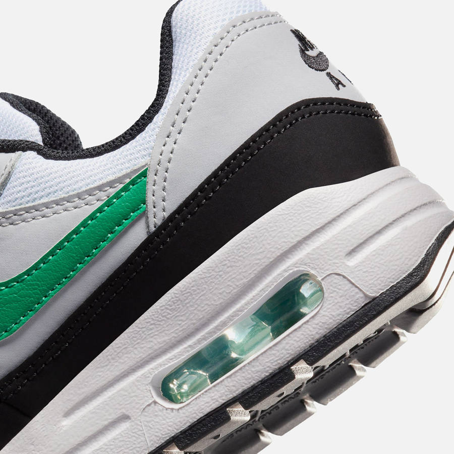 White / Green / Platinum / Black Kids' Kith Nike GS Air Max 1 Sneakers | 2945-JKMLD
