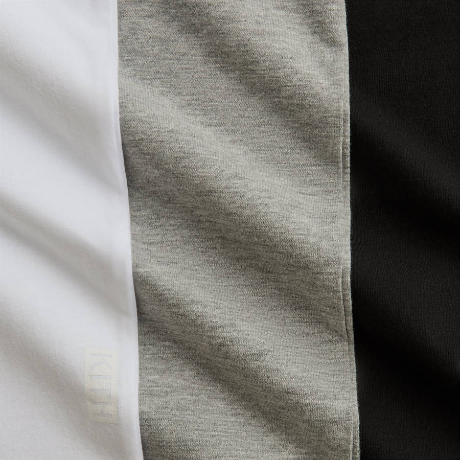 White / Grey / Black Men Kith 3-Pack Undershirt Underwear | 1745-YNTUC