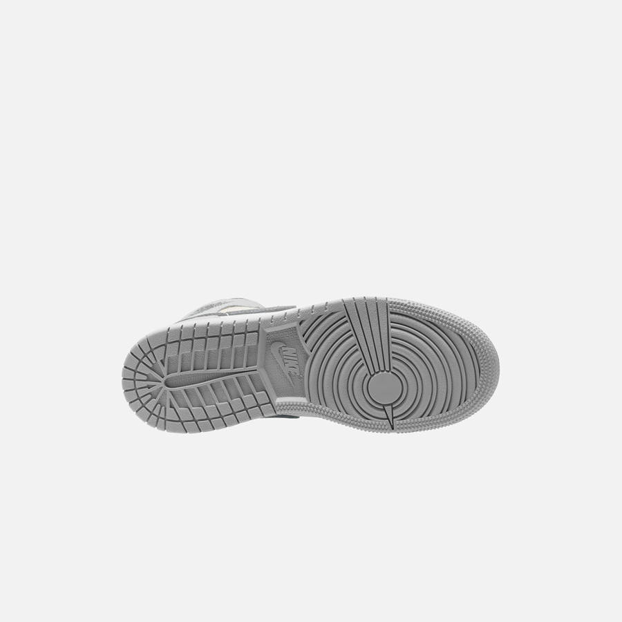 White / Grey / Green Kids' Kith Jordan GS Air Jordan 1 Mid SE Sneakers | 6231-ROUZN