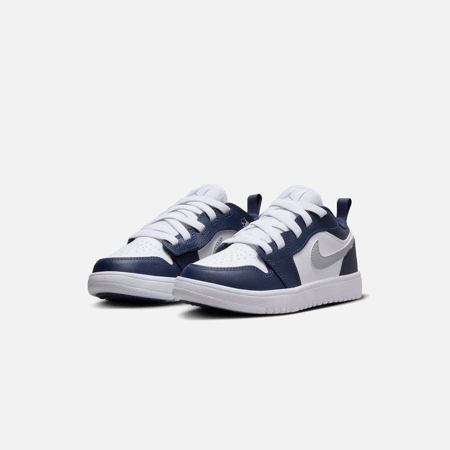 White / Grey / Navy Kids' Kith Nike Air Jordan 1 Low ALT Pre-School Sneakers | 2601-VWHEO
