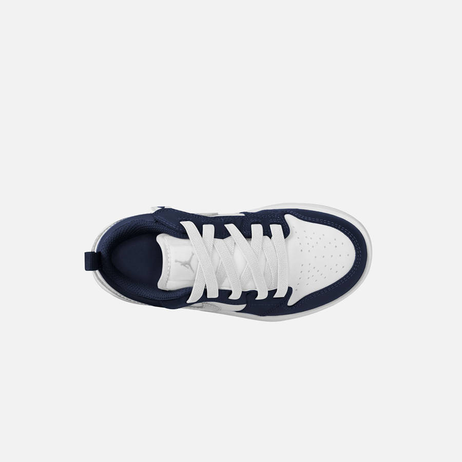 White / Grey / Navy Kids' Kith Nike Air Jordan 1 Low ALT Pre-School Sneakers | 2601-VWHEO