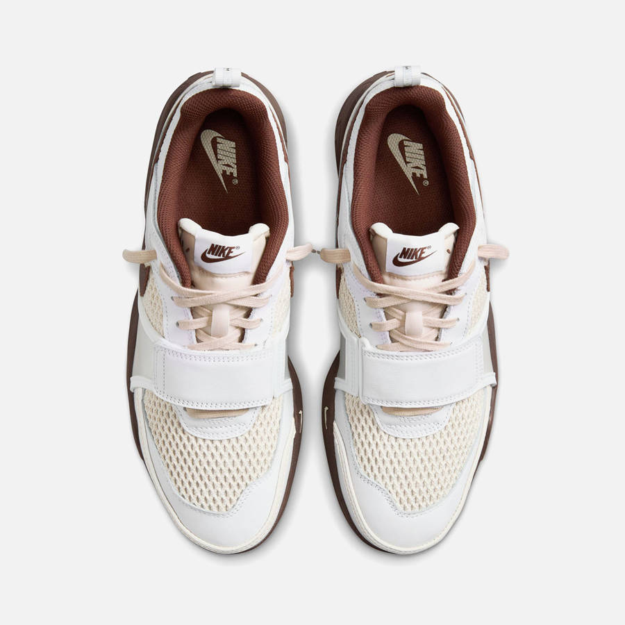 White / Light Chocolate Men Kith Nike x Travis Scott Jumpman Jack Zoom Field Jaxx Sneakers | 6283-ZGUXR