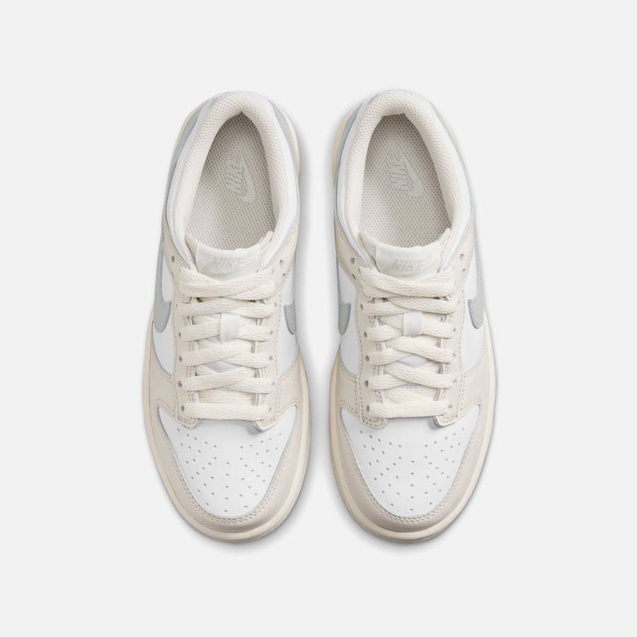 White / Light Silver Kids' Kith Nike GS Dunk Low Sneakers | 3457-LPMCJ
