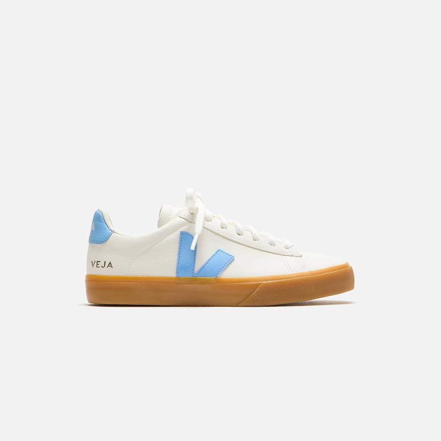 White / Light Turquoise Women Kith Veja WMNS Campo Sneakers | 0249-GQYXC