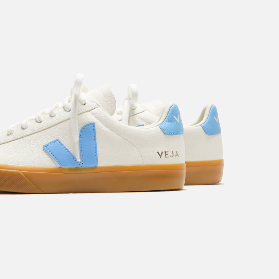 White / Light Turquoise Women Kith Veja WMNS Campo Sneakers | 0249-GQYXC