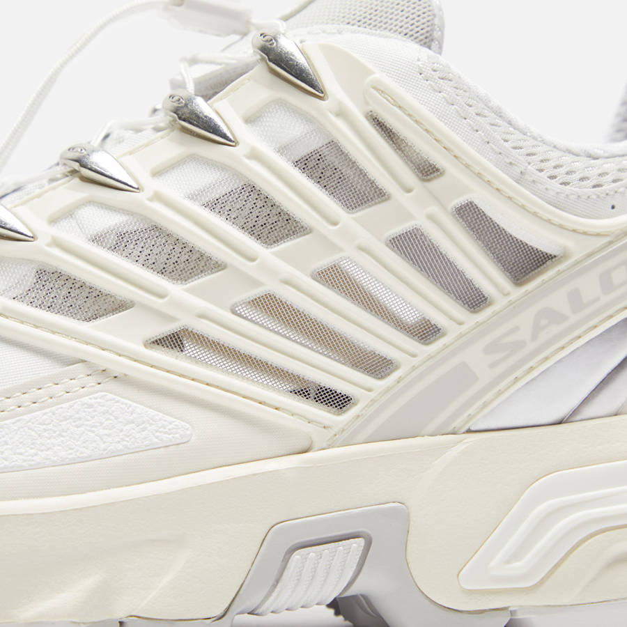 White / Light Yellow Women Kith Salomon ACS Pro Sneakers | 6235-NGJCE