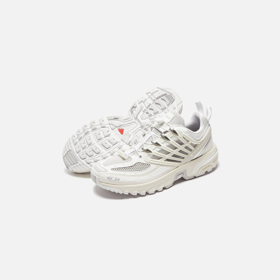 White / Light Yellow Women Kith Salomon ACS Pro Sneakers | 6235-NGJCE