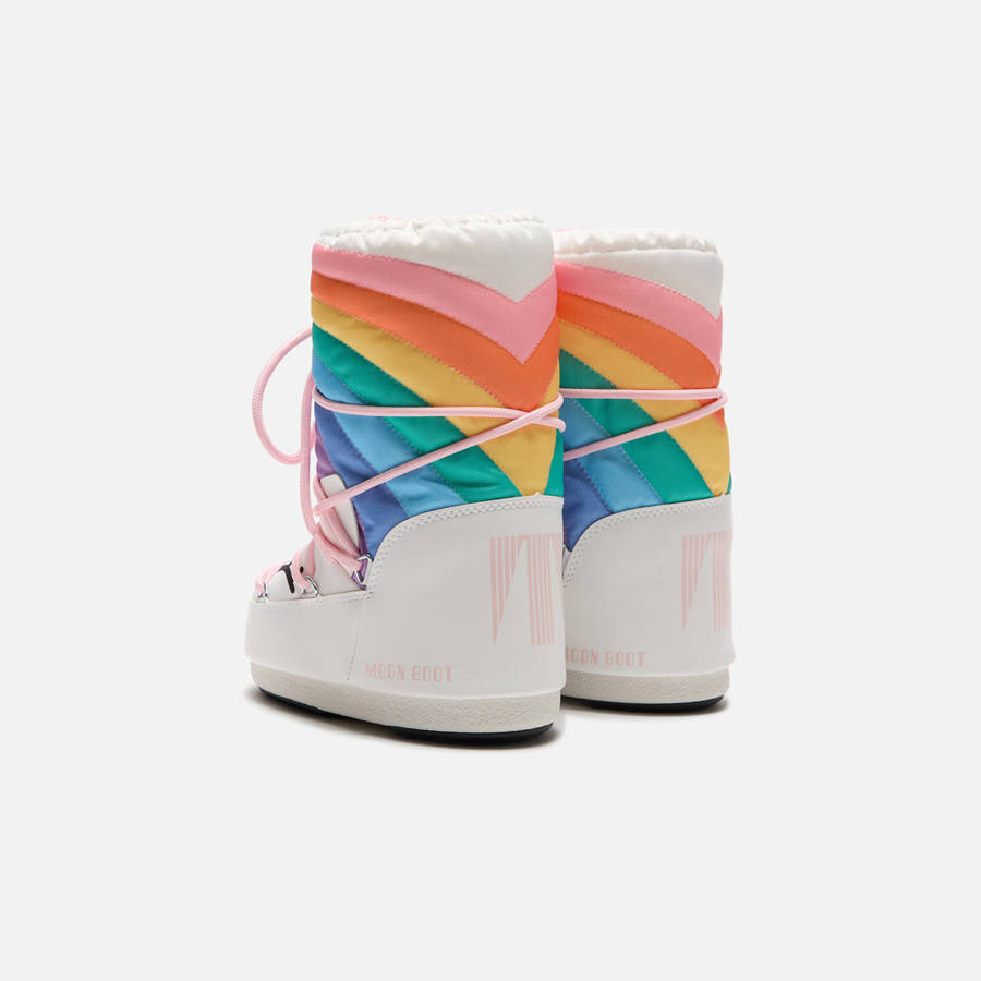 White / Multicolor Kids' Kith Moon Icon Unicorn Boots | 7248-VBGWI