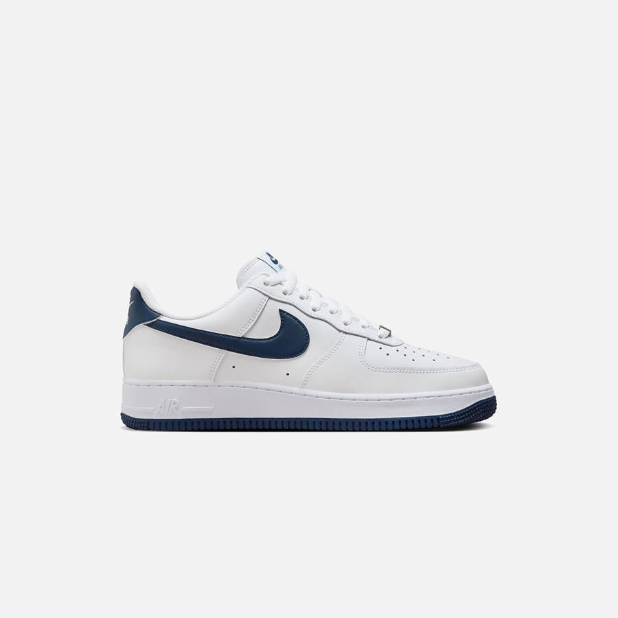 White / Navy Men Kith Nike Air Force 1 '07 Sneakers | 7651-ACLIB