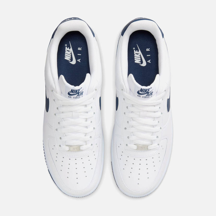 White / Navy Men Kith Nike Air Force 1 '07 Sneakers | 7651-ACLIB