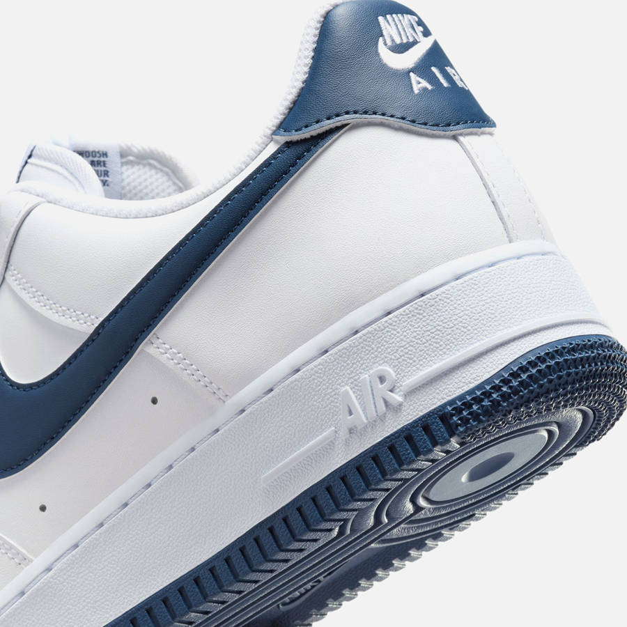 White / Navy Men Kith Nike Air Force 1 '07 Sneakers | 7651-ACLIB