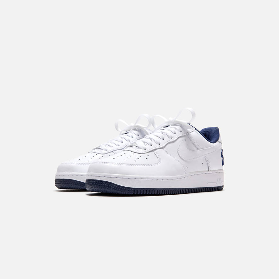 White / Navy Men Kith Nike x Lil Yachty Air Force 1 Sneakers | 8073-EMJBW