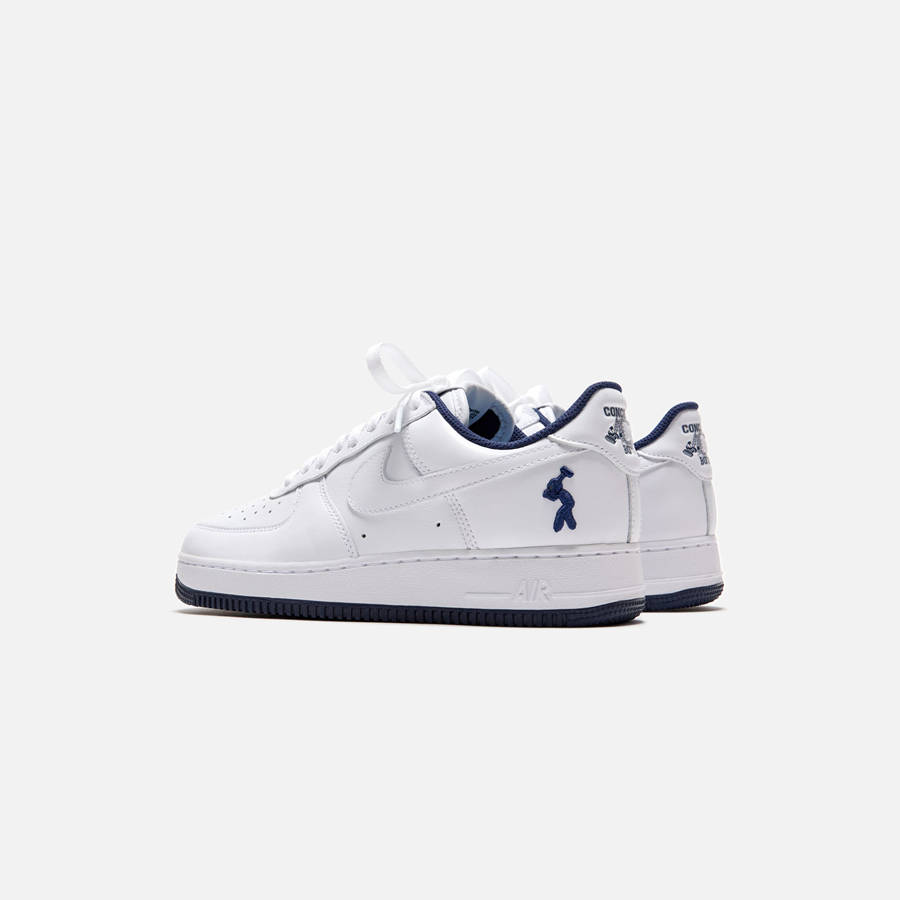 White / Navy Men Kith Nike x Lil Yachty Air Force 1 Sneakers | 8073-EMJBW
