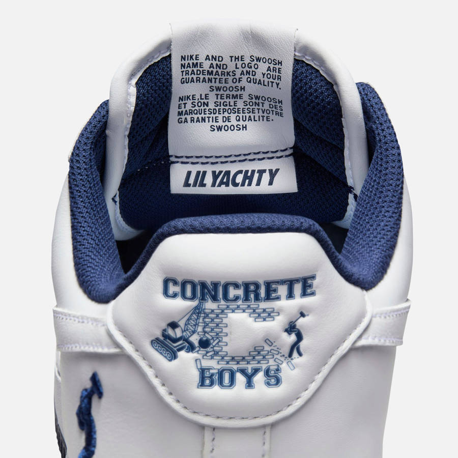 White / Navy Men Kith Nike x Lil Yachty Air Force 1 Sneakers | 8073-EMJBW