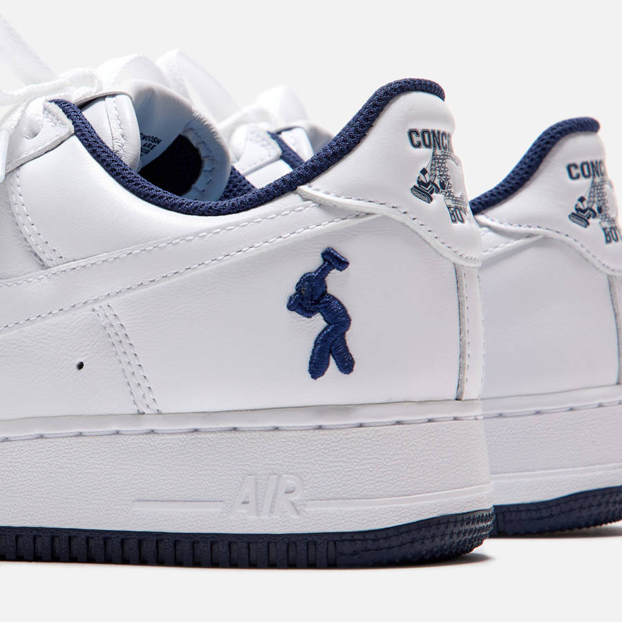 White / Navy Men Kith Nike x Lil Yachty Air Force 1 Sneakers | 8073-EMJBW