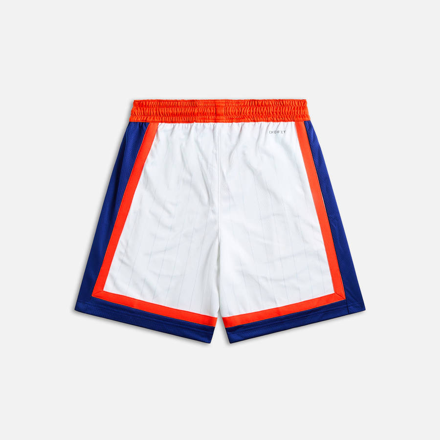 White / Orange Men Kith Nike New York Knicks 2024/25 City Edition Shorts | 5418-FWTOD
