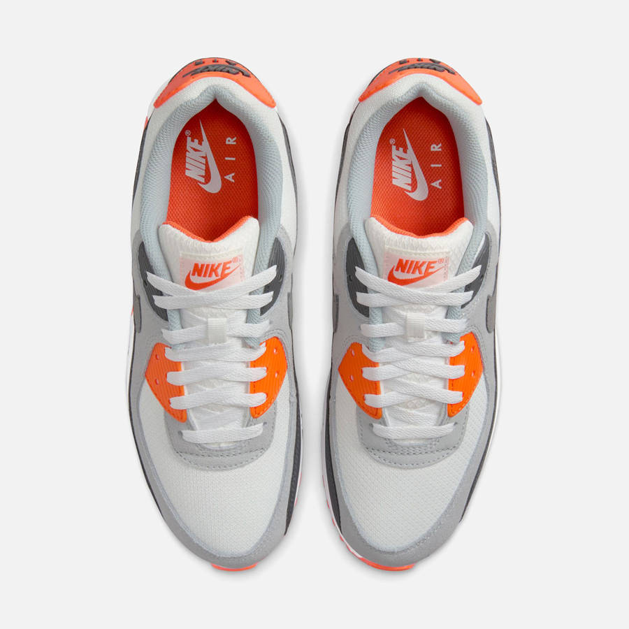 White / Orange / Grey Men Kith Nike Air Max 90 Sneakers | 2634-QDAKY