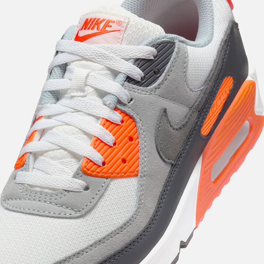 White / Orange / Grey Men Kith Nike Air Max 90 Sneakers | 2634-QDAKY
