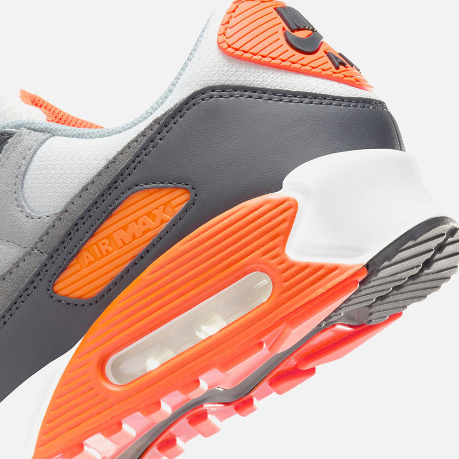 White / Orange / Grey Men Kith Nike Air Max 90 Sneakers | 2634-QDAKY