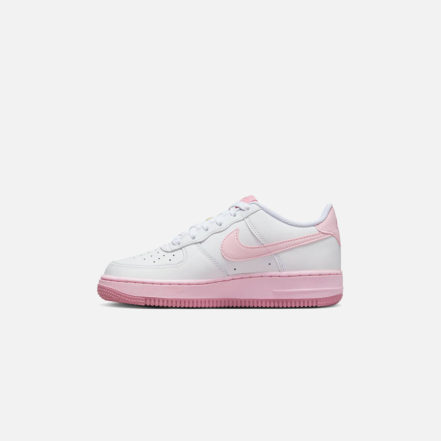 White / Pink Kids' Kith Nike GS Air Force 1 LV8 Sneakers | 7392-IBONT