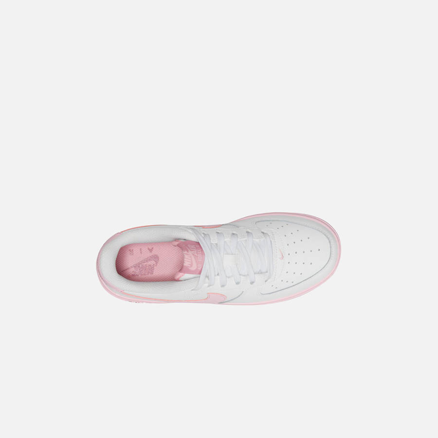 White / Pink Kids' Kith Nike GS Air Force 1 LV8 Sneakers | 7392-IBONT