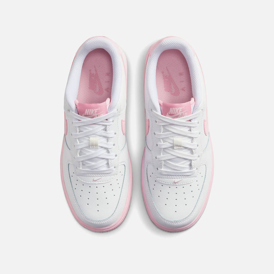 White / Pink Kids' Kith Nike GS Air Force 1 LV8 Sneakers | 7392-IBONT