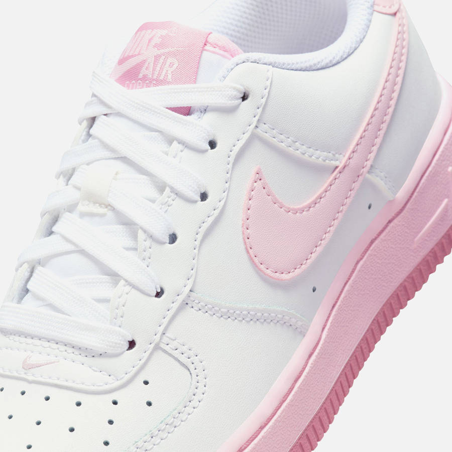 White / Pink Kids' Kith Nike GS Air Force 1 LV8 Sneakers | 7392-IBONT