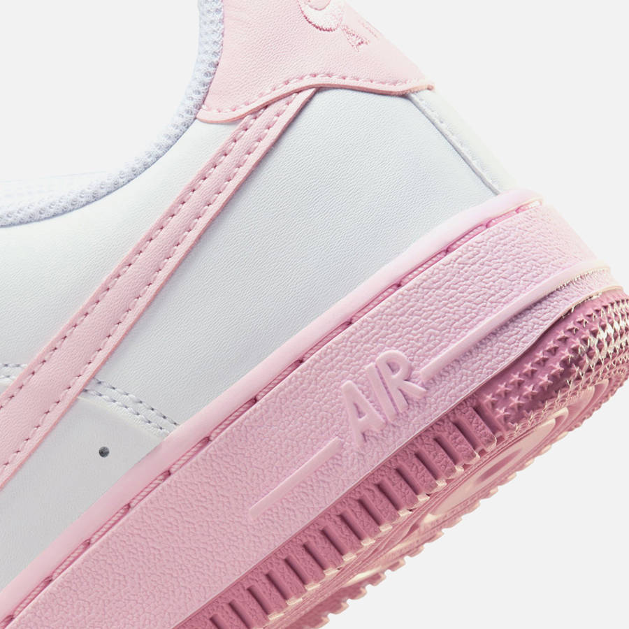 White / Pink Kids' Kith Nike GS Air Force 1 LV8 Sneakers | 7392-IBONT