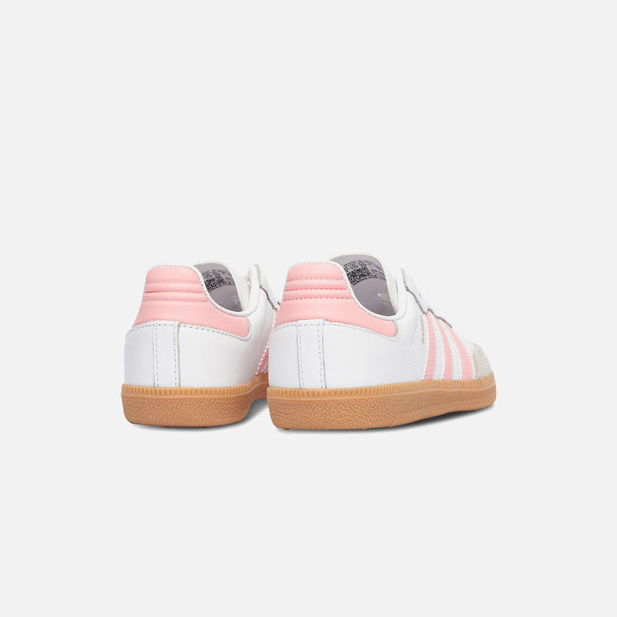 White / Pink Kids' Kith adidas Samba OG Sneakers | 6290-YLZAE