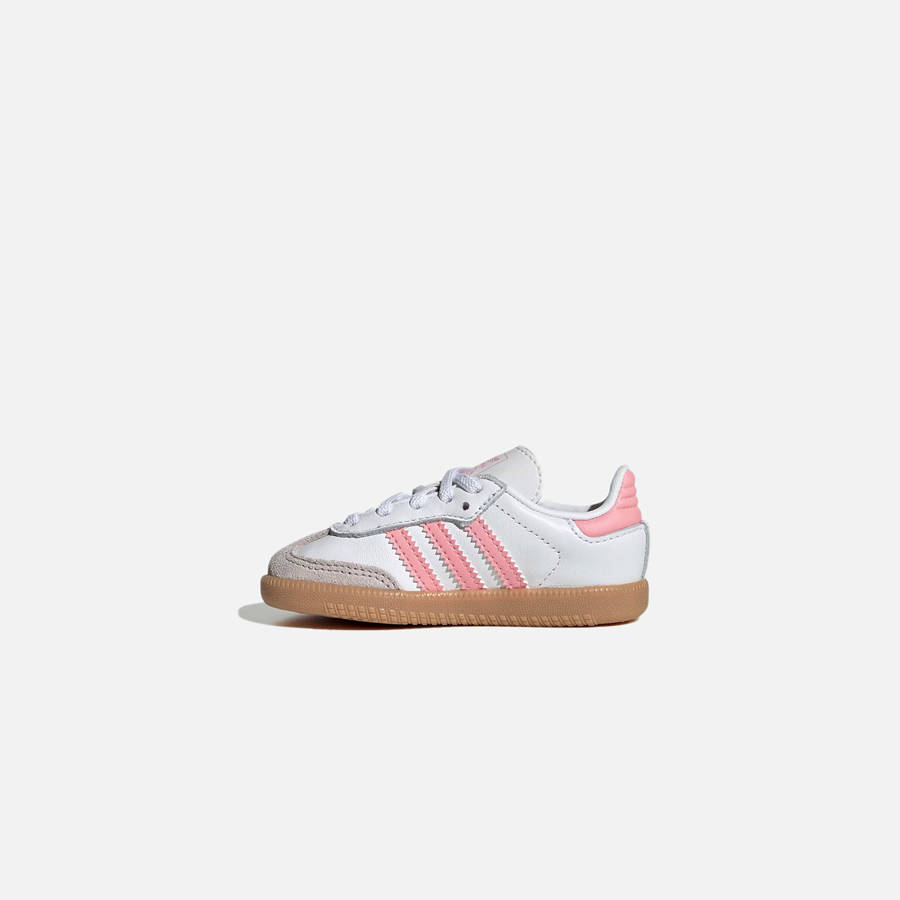 White / Pink Kids' Kith adidas TD Samba OG Sneakers | 1526-QSEWR