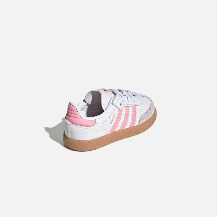 White / Pink Kids' Kith adidas TD Samba OG Sneakers | 1526-QSEWR