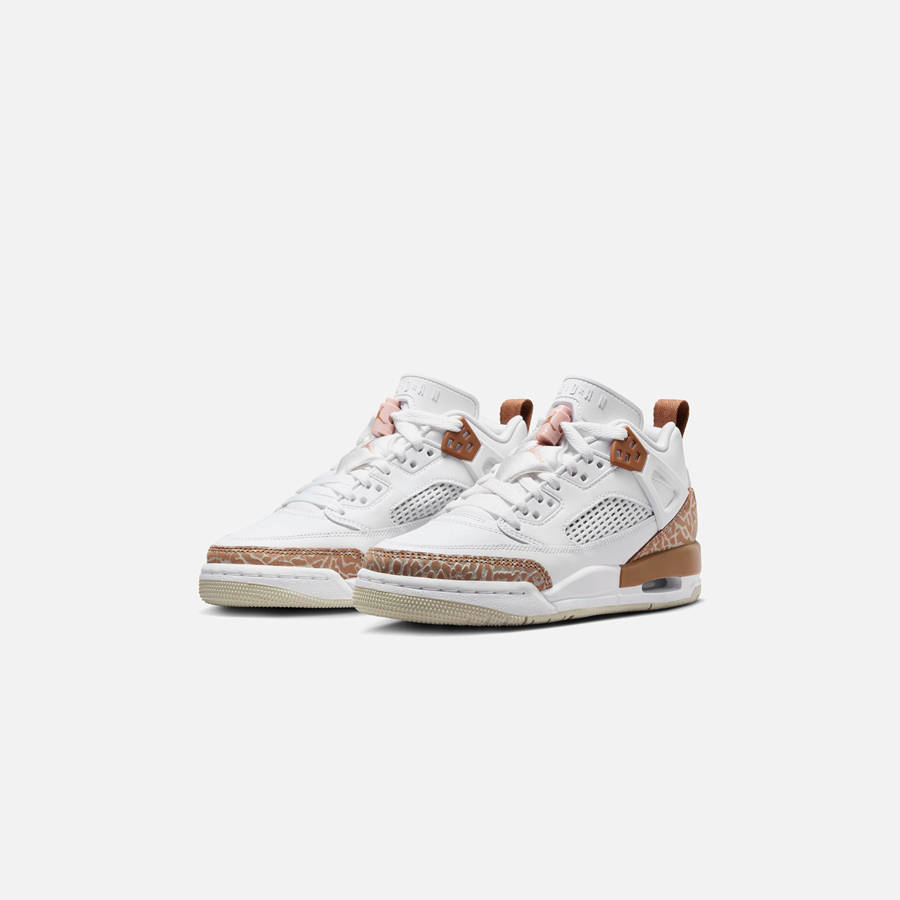 White / Pink / Brown Kids' Kith Jordan GS Spizike Low Sneakers | 2430-LTUEH