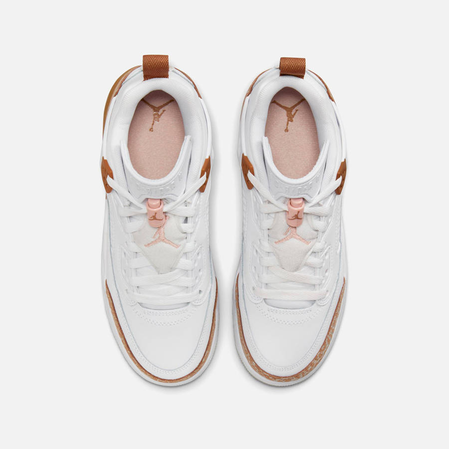 White / Pink / Brown Kids' Kith Jordan GS Spizike Low Sneakers | 2430-LTUEH