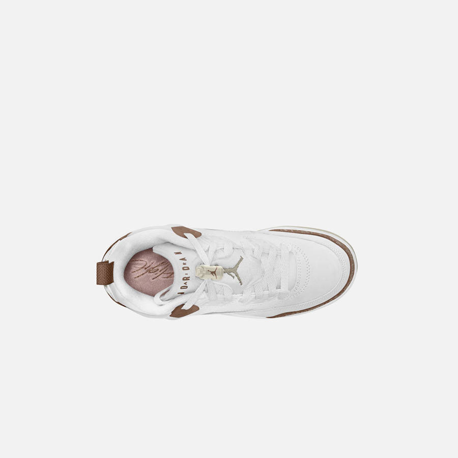 White / Pink / Brown Kids' Kith Jordan GS Spizike Low Sneakers | 2430-LTUEH