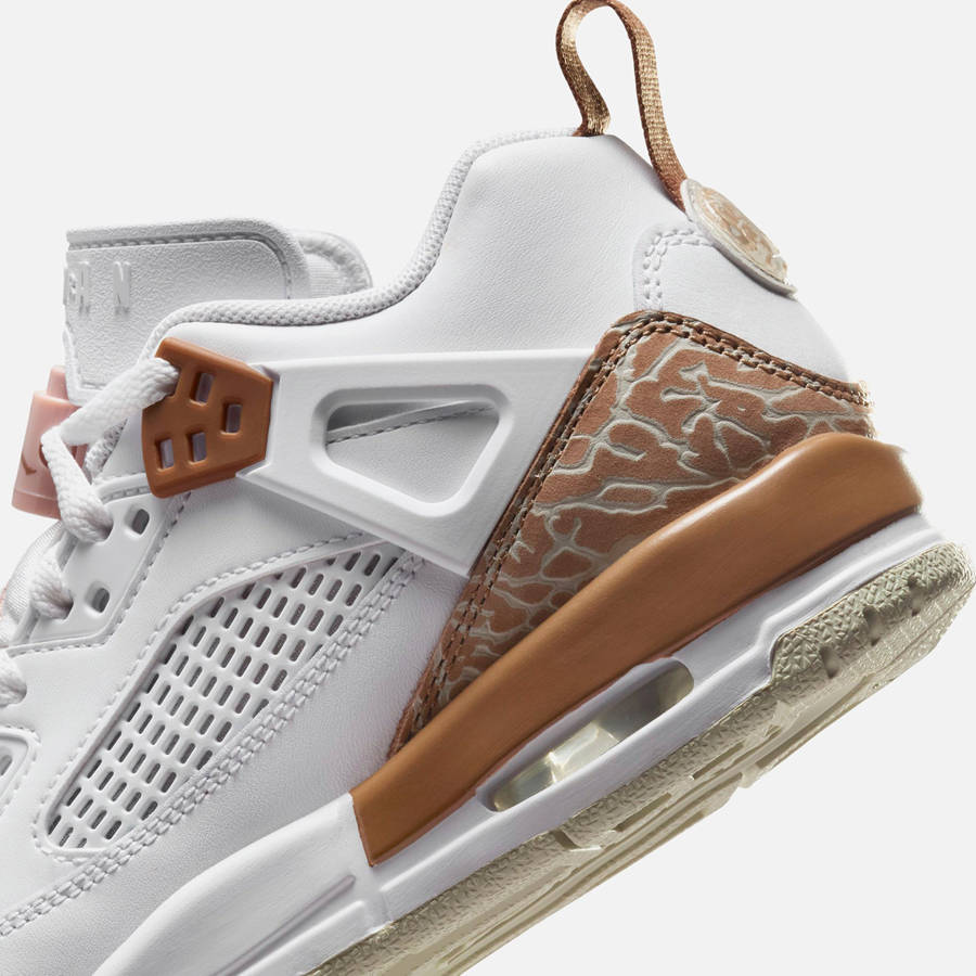 White / Pink / Brown Kids' Kith Jordan GS Spizike Low Sneakers | 2430-LTUEH
