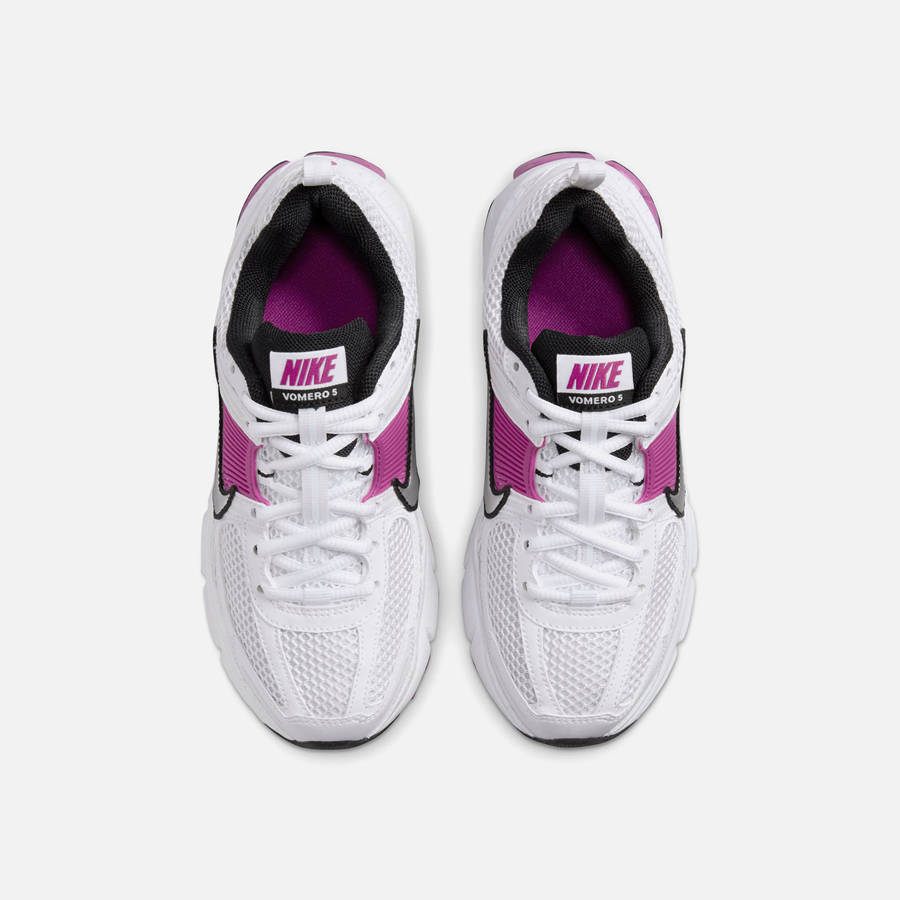 White / Platinum / Silver / Blue Kids' Kith Nike GS Vomero 5 Sneakers | 0457-VDHOS