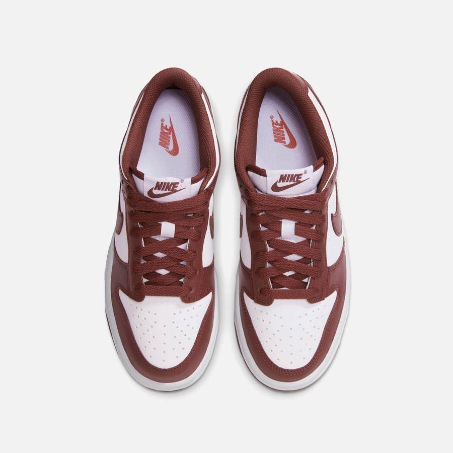 White / Red Kids' Kith Nike GS Dunk Low Sneakers | 4207-GCRLS