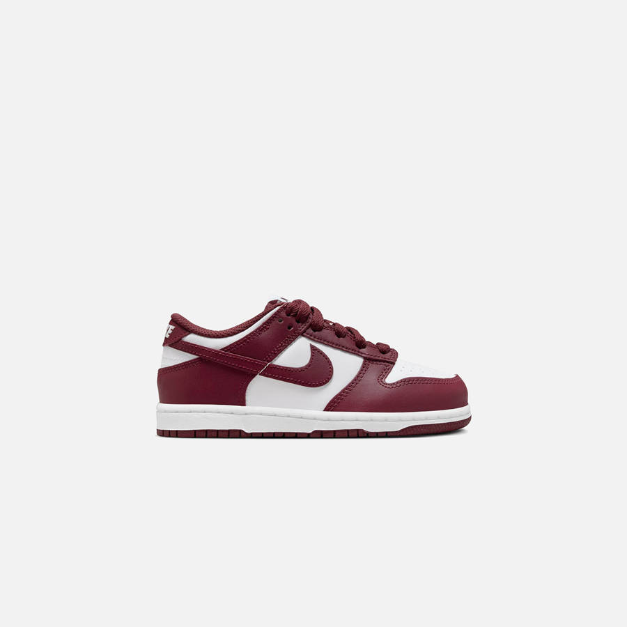 White / Red Kids' Kith Nike PS Dunk Low Sneakers | 8294-SJHBO