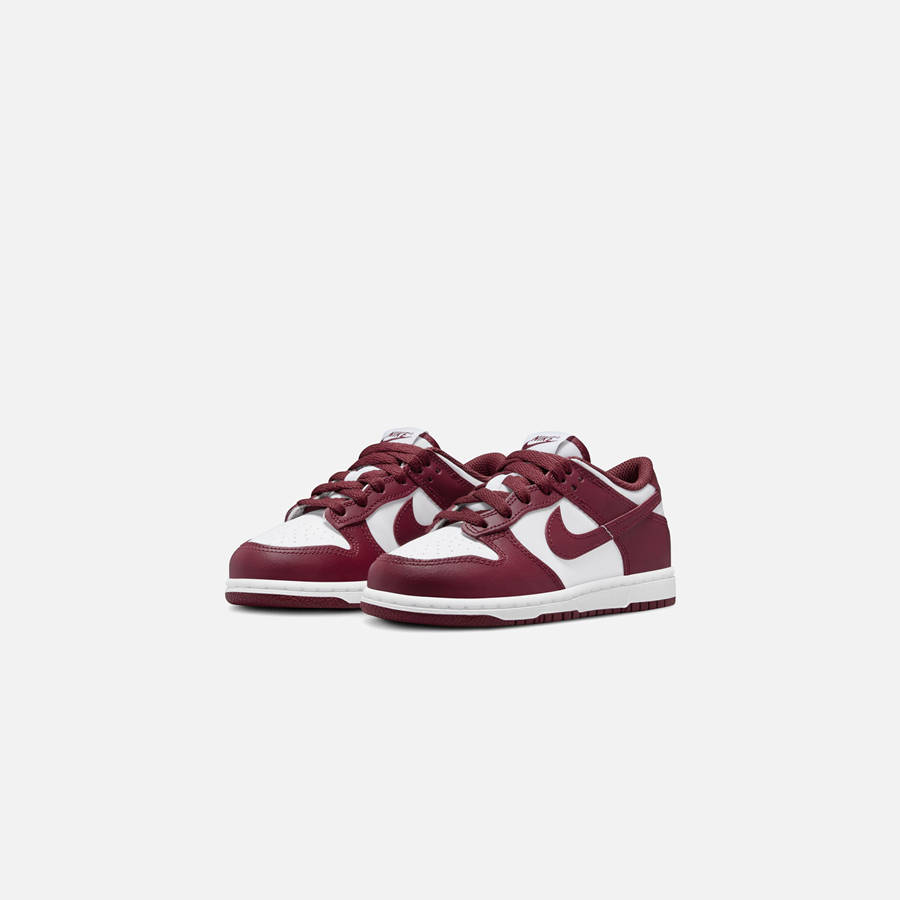 White / Red Kids' Kith Nike PS Dunk Low Sneakers | 8294-SJHBO
