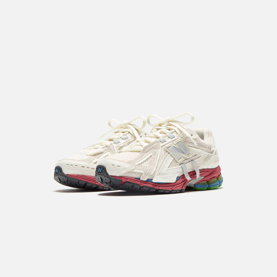 White / Red Men Kith New Balance 1906A Sneakers | 0736-VXGIU