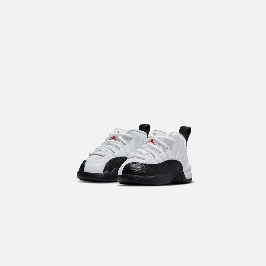 White / Red / Black Kids' Kith Jordan TD Air Jordan 12 Retro Sneakers | 9407-HCYGK