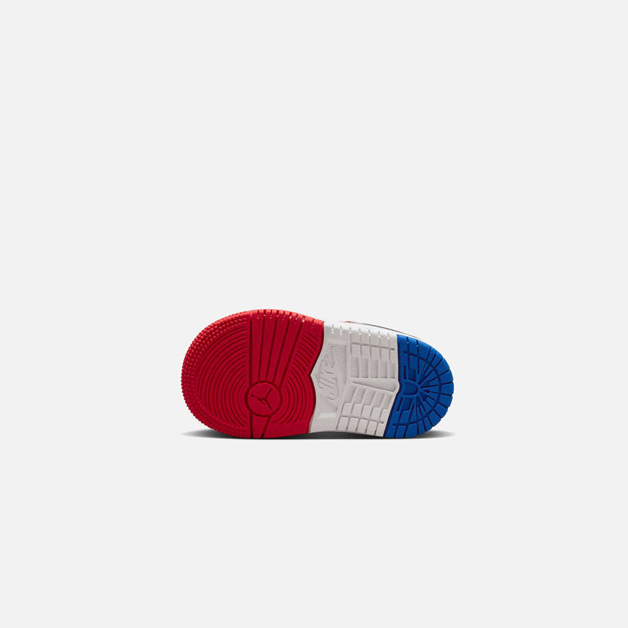 White / Red / Blue Kids' Kith Nike TD Air Jordan 1 Mid RM Easyon Sneakers | 4673-AMEOZ