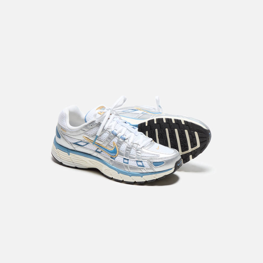White / Silver Men Kith Nike P-6000 Sneakers | 4072-PYQJD